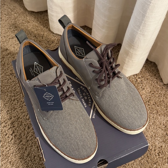 St. John\'s Bay Jacob NEW Men\'s 100% Canvas Grey Lace-Up Oxford Casual Shoes main image 4